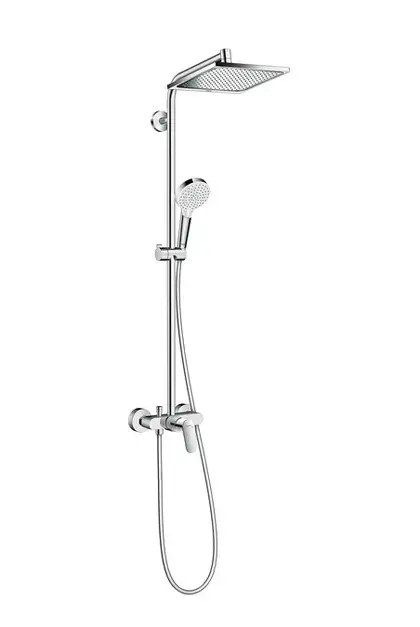 HANSGROHE Душевая система с однорычажным смесителем, хром Crometta E 240 1jet Showerpipe (27284000) фото 1 Aquada.com.ua