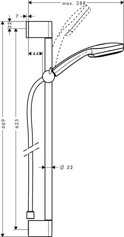 HANSGROHE Monsoon Vario Душевой набор  0,65м (27334400) фото 2 Aquada.com.ua
