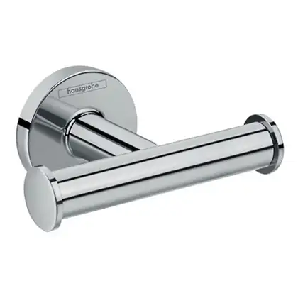 HANSGROHE Крючок для полотенца, двойной, хром Logis (41725000) фото 1 Aquada.com.ua