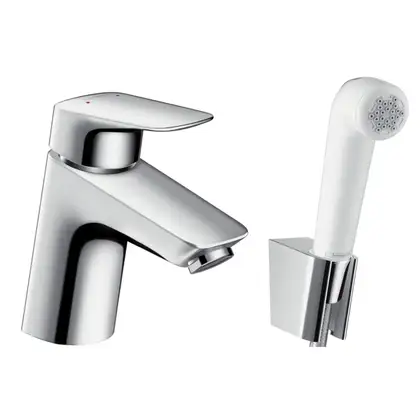 HANSGROHE Смеситель для раковины, однорычажный с гигиеническим душем Logis (71290000) фото 1 Aquada.com.ua