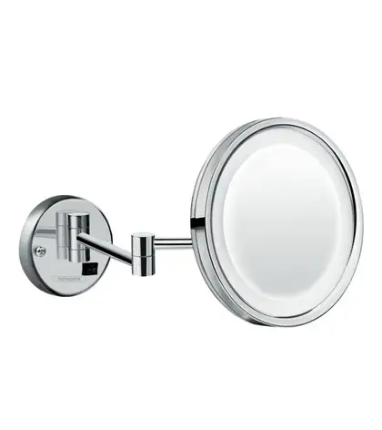 HANSGROHE Зеркало косметическое, с LED подсветкой, хром Logis (73560000) фото 1 Aquada.com.ua