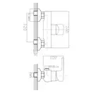 IMPRESE HORAK смеситель для душа, хром, 40 мм (15170) фото 2 Aquada.com.ua