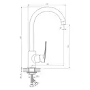 IMPRESE KAMPA cмеситель для кухни, хром, 35 мм (55285) фото 2 Aquada.com.ua
