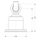IMPRESE Держатель душевой лейки настенный, крупный, регулируемый 360°, хром, картон (S033 carton) фото 2 Aquada.com.ua