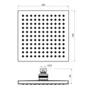 Верхний душ Imprese (цвет - хром) 200 х 200 мм (SQ200) фото 2 Aquada.com.ua