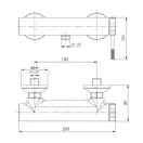 IMPRESE BRENTA смеситель для душа, никель, 35 мм (ZMK081906080) фото 2 Aquada.com.ua