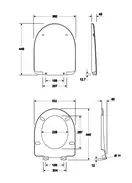 KOLO NOVA PRO сиденье с крышкой твердое, овальное, из материала Duroplast, с микролифтом (пол.) (M30112000) фото 2 Aquada.com.ua