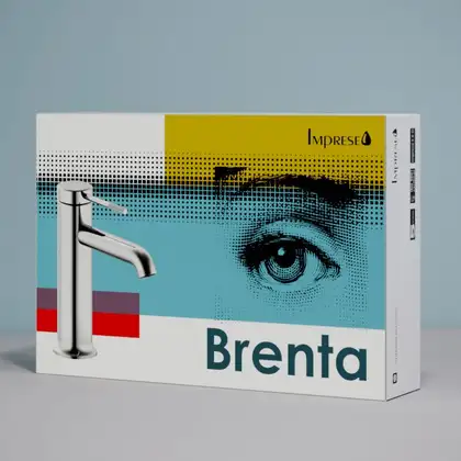 IMPRESE BRENTA набор (верхний душ, держатель), граф.хром (ZMK091908101) фото 3 Aquada.com.ua