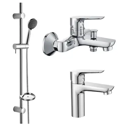 IMPRESE Набор смесителей для ванны (3 в 1) kit20080 фото 1 Aquada.com.ua