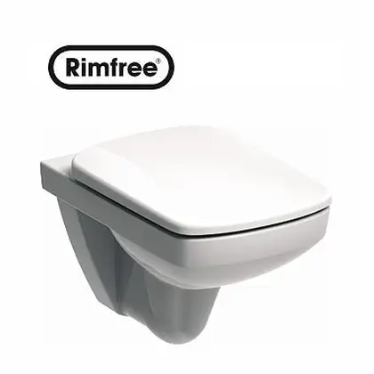 KOLO NOVA PRO Rimfree унитаз подвесной, прямоугольный, с сидением из материала Duroplast, с микролифтом (пол.) (M39018000) фото 1 Aquada.com.ua