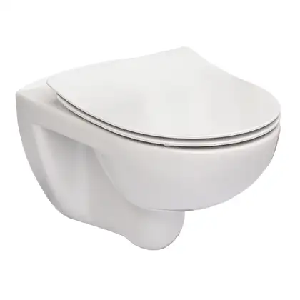 ROCA VICTORIA Rimless унитаз подвесной с крышкой slim slow-closing (A34H398000) фото 1 Aquada.com.ua