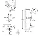 Grohe Комплект смесителей BauFlow 3 в 1 для душа (121630S) (121630S) фото 2 Aquada.com.ua