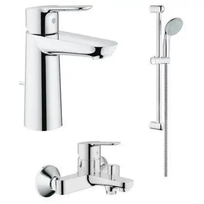 Grohe Комплект смесителей BauEdge 3 в 1 для ванной (123367M) (123367M) фото 1 Aquada.com.ua