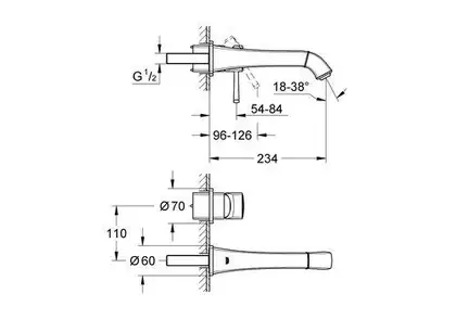 Grohe Grandera Смеситель для раковины на два отверстия M-Size (19930IG0) (19930IG0) фото 2 Aquada.com.ua