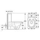 VOLLE NEMO компакт 71*36*85см безободковый напольный гор. выпуск Rimless, нижний подвод,бачок 3/4,5 л, сиденье твердое Slim slow-closing (13-17-377) фото 2 Aquada.com.ua