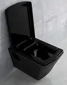Унитаз повесной Volle Teo с сиденьем Soft Close, чёрный (13-88-422black) фото 3 Aquada.com.ua