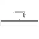 VOLLE Полочка 45*12*6,5см каменная Solid surface (18-40-114) фото 3 Aquada.com.ua