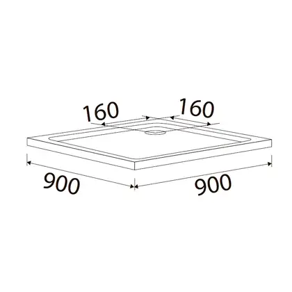 VOLLE BENITA поддон (PUF) 90*90*5см на пенополиуретане, квадратный (10-22-905tray) фото 2 Aquada.com.ua