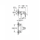 Смеситель для душа Grohe Bau Flow (цвет - хром) (23632000)