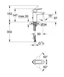 Grohe BauEdge Смеситель однорычажный для раковины S-Size (23329000) фото 2 Aquada.com.ua