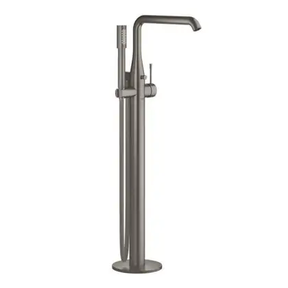 Смеситель для ванны напольный Grohe Essence (цвет - темный графит, матовый), с душевым гарнитуром (23491AL1) фото 1 Aquada.com.ua
