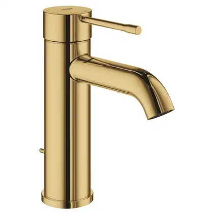 Смеситель для раковины Grohe Essence DN 15 (цвет - золото), с донным клапаном (23589GL1) фото 1 Aquada.com.ua