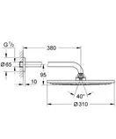 GROHE Душевой гарнитур Rainshower (26066DL0) (26066DL0) фото 2 Aquada.com.ua