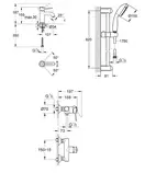 GROHE BauClassic Комплект змішувачів для душу з душовим гарнітуром (123867S) фото 2 Aquada.com.ua