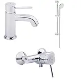 Grohe BauClassic Комплект змішувачів для душу з душовим гарнітуром (123867S)