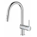 Смеситель для кухни с выдвижным изливом Grohe Minta (цвет - хром) (32321002) фото 2 Aquada.com.ua