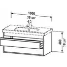 DURAVIT KETHO тумба под умывальник 100*45,5см (графит) (6648-49) фото 2 Aquada.com.ua