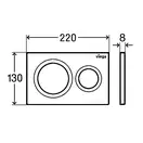 VIEGA PREVISTA панель смыва для унитазов Visign for Style 20, альпийский белый (773793) фото 2 Aquada.com.ua