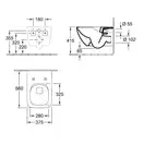 VILLEROY & BOCH VENTICELLO унитаз 37,5*56см подвесной DirectFlush, с сидением Slimseat с функцией QuickRelease и SoftClosing (4611RS01) фото 2 Aquada.com.ua