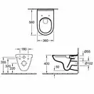 VILLEROY & BOCH O.NOVO унитаз подвесной DirectFlush, с крышкой для унитаза, с функцией Soft Closing (5660HR01) фото 2 Aquada.com.ua