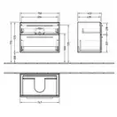 VILLEROY & BOCH VERITY DESIGN тумба 75*57,5*45см, подвесная, цвет белый глянец (B02100DH) фото 2 Aquada.com.ua