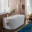 VILLEROY & BOCH OBERON 2.0 ванна 180*80см квариловая, пристенная, с панелью, со сливом-переливом (UBQ180OBR9CD00V-01) фото 3 Aquada.com.ua