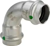 Viega SANPRESS INOX отвод 90°, 22 мм, с SC‑Contur, 2316 (435653)