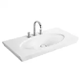 Villeroy & Boch LA BELLE умывальник 100*49см на 3 отв для тумбы А58410/20, 3 отверстия выбиты, белый альпин CeramicPlus (6124A1R1)