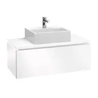 Villeroy & Boch LEGATO тумба 100*38*50см под раковину, подвесная, умывальник устанавливается в центре, цвет белый глянец (B10500DH)