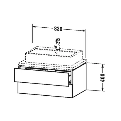 DURAVIT L CUBE тумба для консоли (цвет-10) (LC6838-10) фото 2 Aquada.com.ua