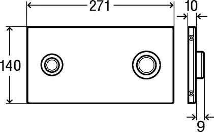 VIEGA Кнопка смыва Visign for Public 2, белая (672065) фото 3 Aquada.com.ua