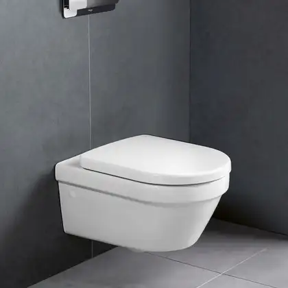 VILLEROY & BOCH ARCHITECTURA  NEW унитаз подвесной 37*53см, DirectFlush, в комплекте с сидением с функцией Slow closing (4694HR01) фото 3 Aquada.com.ua