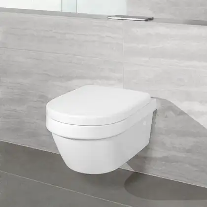 VILLEROY & BOCH ARCHITECTURA  NEW унитаз подвесной 37*53см, DirectFlush, в комплекте с сидением с функцией Slow closing (4694HR01) фото 4 Aquada.com.ua