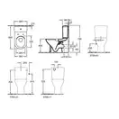 VILLEROY & BOCH O.NOVO унитаз-компакт напольный  без крышки (5661R001) фото 2 Aquada.com.ua