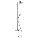 GROHE Душевая система с термостатом Hansgrohe Croma Showerpipe 220 1jet (цвет - хром) (27223000) фото 1 Aquada.com.ua