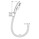 Hansgrohe Гигиенический душ, со шлангом 1,60 м и держателем, ½’ (32128000) фото 4 Aquada.com.ua