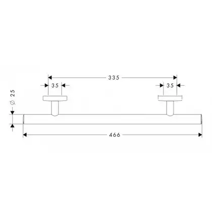 Hansgrohe Поручень Logis (40513000) фото 4 Aquada.com.ua