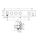 Термостат для скрытого монтажа Axor ShowerSolutions 460/90 на 2 потребителя (цвет - хром) (18355000) фото 2 Aquada.com.ua