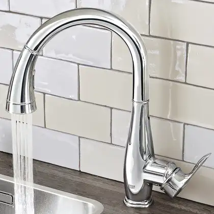 Смеситель однорычажный для кухни Grohe Parkfield DN 15 (цвет - хром) (30215000) фото 2 Aquada.com.ua