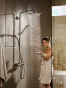 Душева система с термостатом Hansgrohe Croma Select S Showerpipe 280 1jet (цвет - хром) (26790000) фото 3 Aquada.com.ua